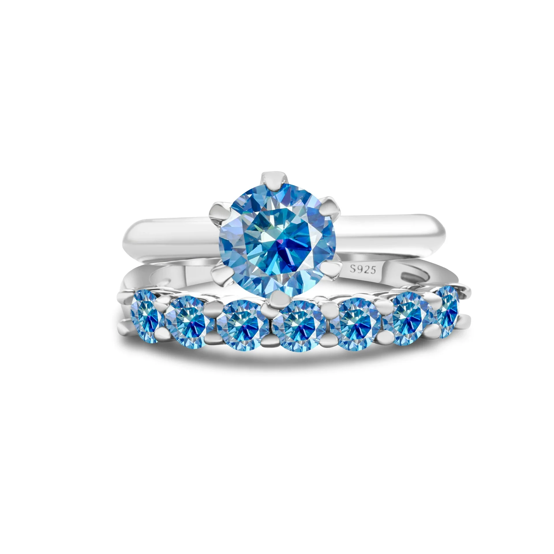 Men's Moissanite Ring S925 Sterling Silver Round Shape - Image 12