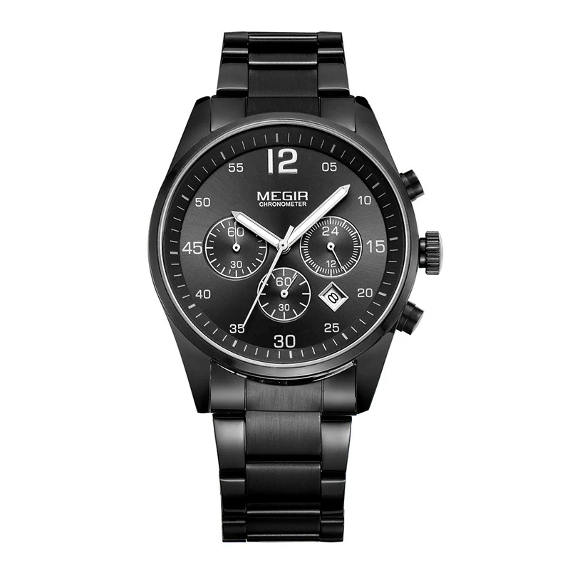 Men's Multifunctional Alloy Watch Luminous Waterproof Quartz Round Dial - Image 2