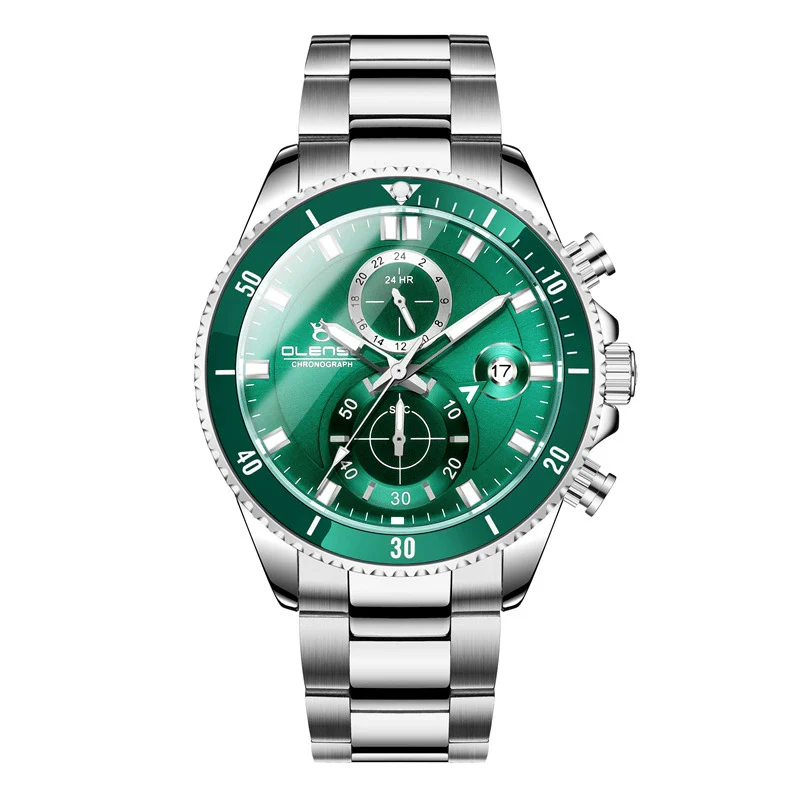 Men's Multifunctional Creative Business Watch With Round Dial Stainless Steel Band Metal Case - Image 3