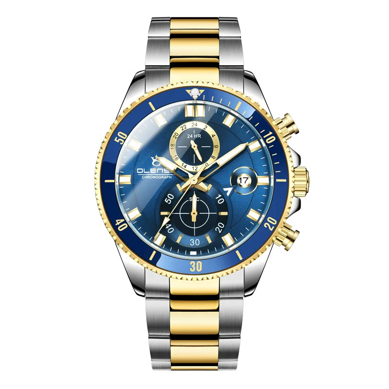 Men's Multifunctional Creative Business Watch With Round Dial Stainless Steel Band Metal Case - Image 5