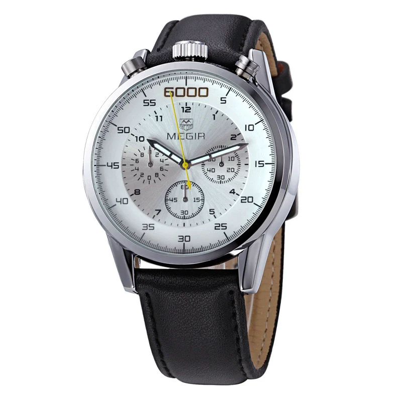 Men's Multifunctional Waterproof Luminous Watch Alloy Case Leather Canvas Strap Round Dial - Image 10