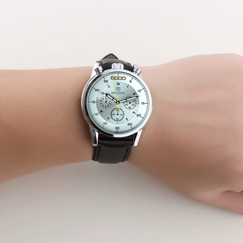 Men's Multifunctional Waterproof Luminous Watch Alloy Case Leather Canvas Strap Round Dial - Image 5