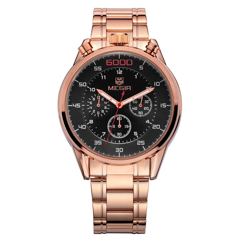 Men's Multifunctional Waterproof Luminous Watch Alloy Case Leather Canvas Strap Round Dial - Image 8