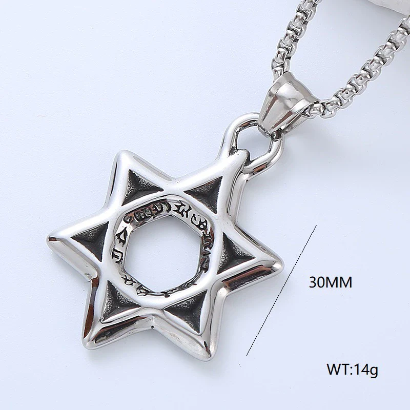 Men's Necklace Titanium Steel Geometric Lion Head Retro Punk Style Polished - Image 11