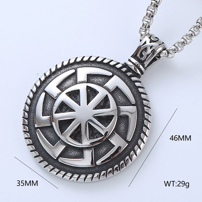 Men's Necklace Titanium Steel Geometric Lion Head Retro Punk Style Polished - Image 3
