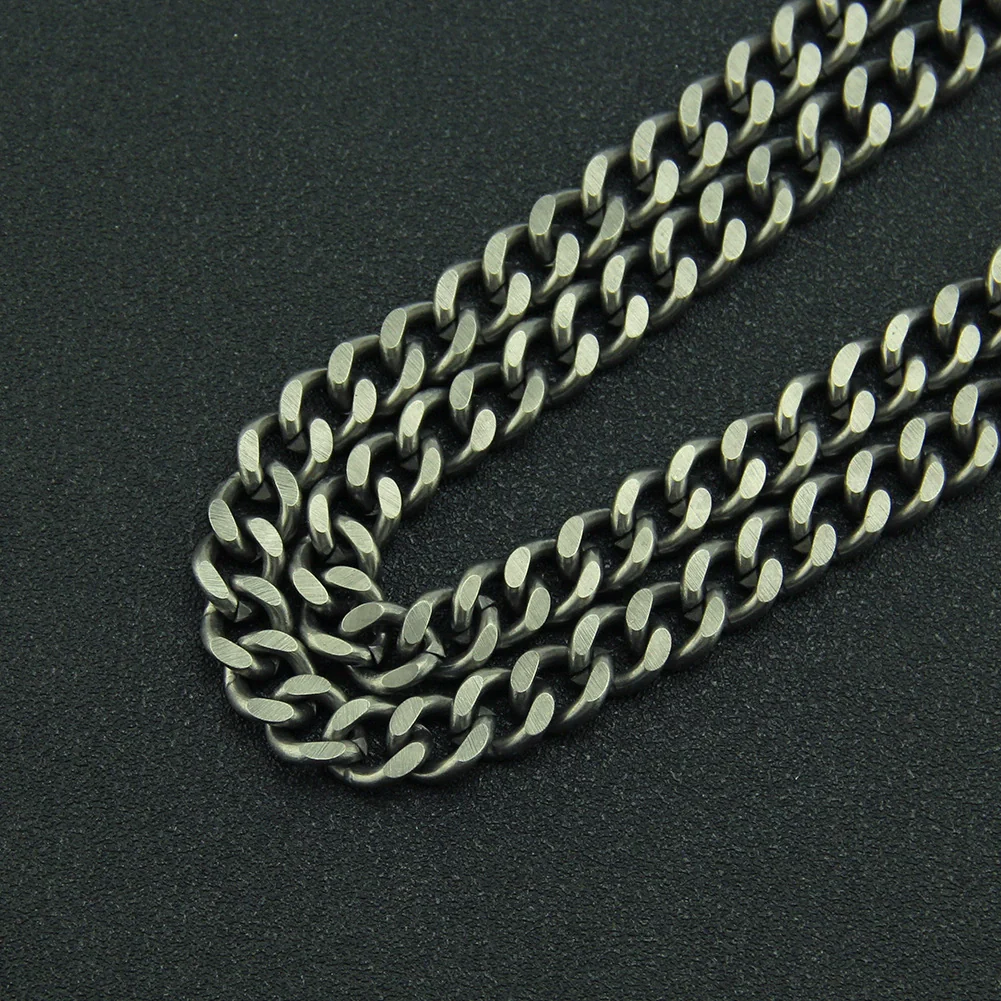 Men's Punk Hiphop Casual Jeans Pants With Metal Double Waist Chain Pendant - Image 4