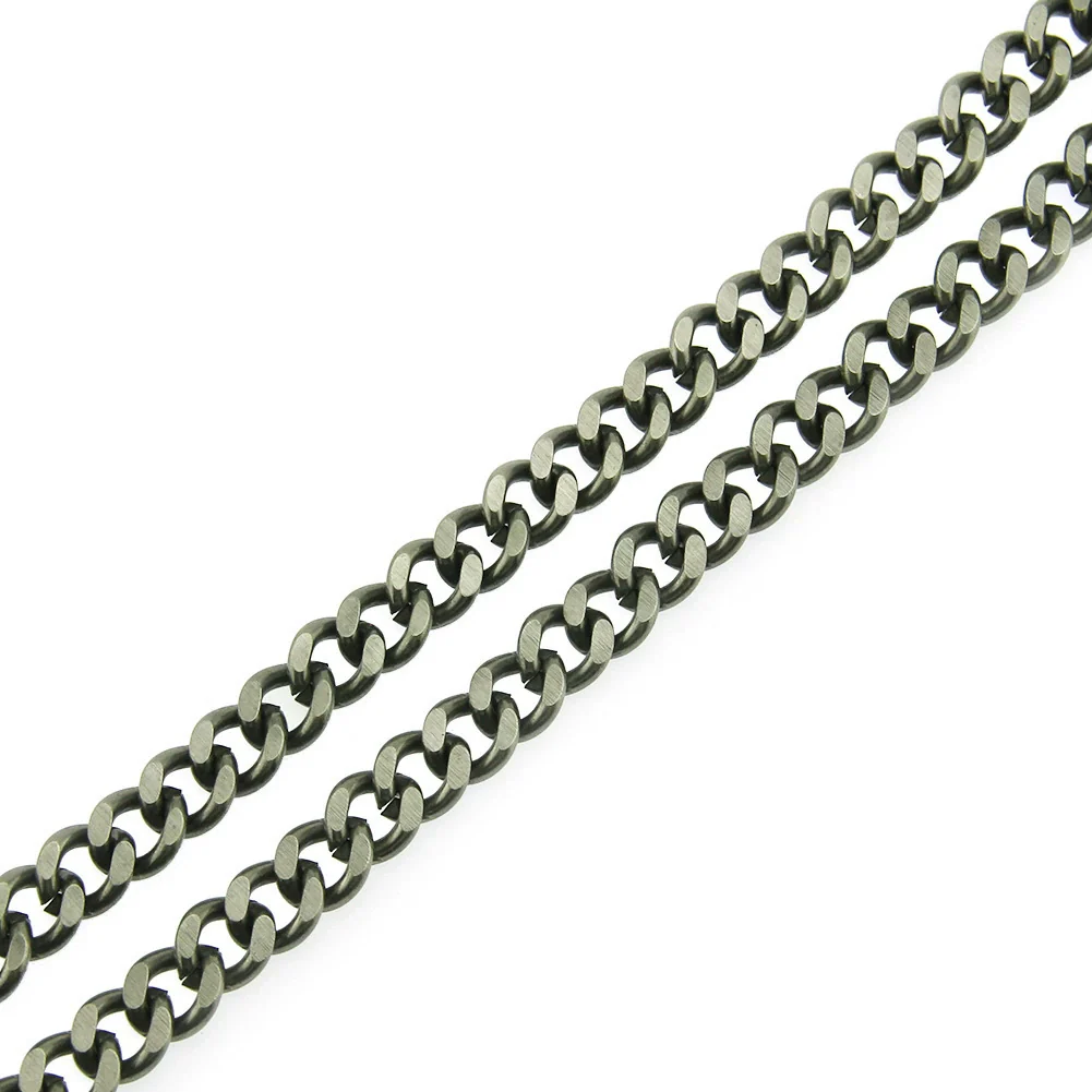 Men's Punk Hiphop Casual Jeans Pants With Metal Double Waist Chain Pendant - Image 5