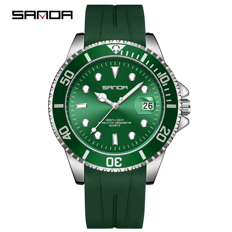 Men's Quartz Watch Alloy Case Silicone Strap Round Dial Leisure Style - Image 4