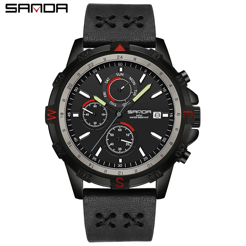 Men's Quartz Watch Zinc Alloy Outdoor Mountaineering Sports Detachable Woven Round Simple Style - Image 11