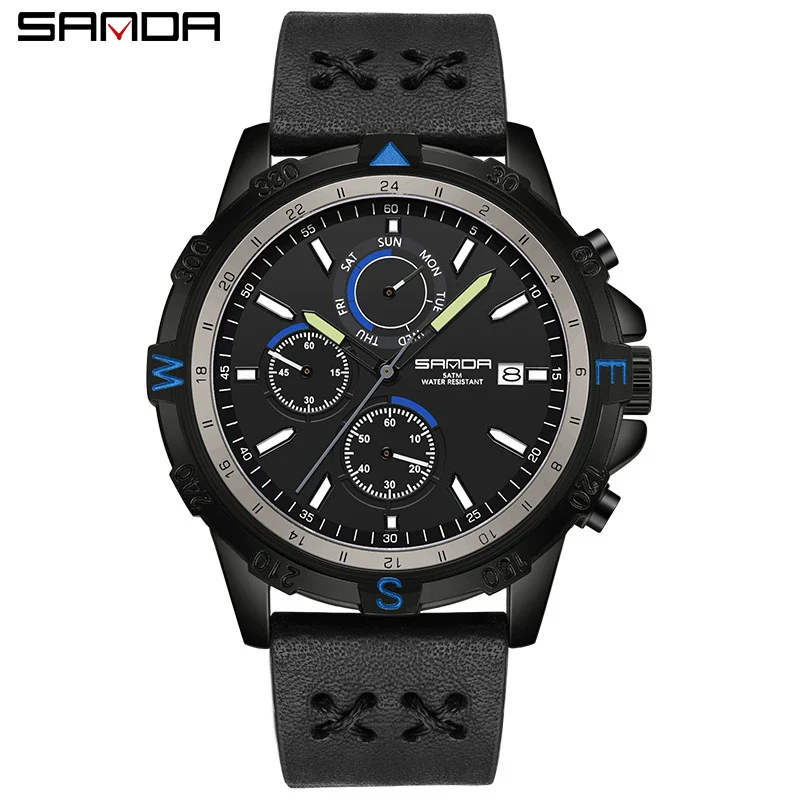 Men's Quartz Watch Zinc Alloy Outdoor Mountaineering Sports Detachable Woven Round Simple Style - Image 12