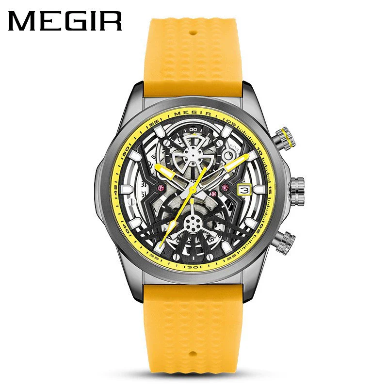 Men's Silicone Alloy Quartz Watch Business Style Round Dial Spiral Crown Pin Buckle - Image 9