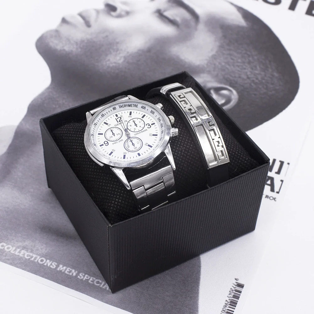 Men's Simple Style Alloy Wrist Watch With Round Dial And Stainless Steel Single Folding Buckle - Image 2