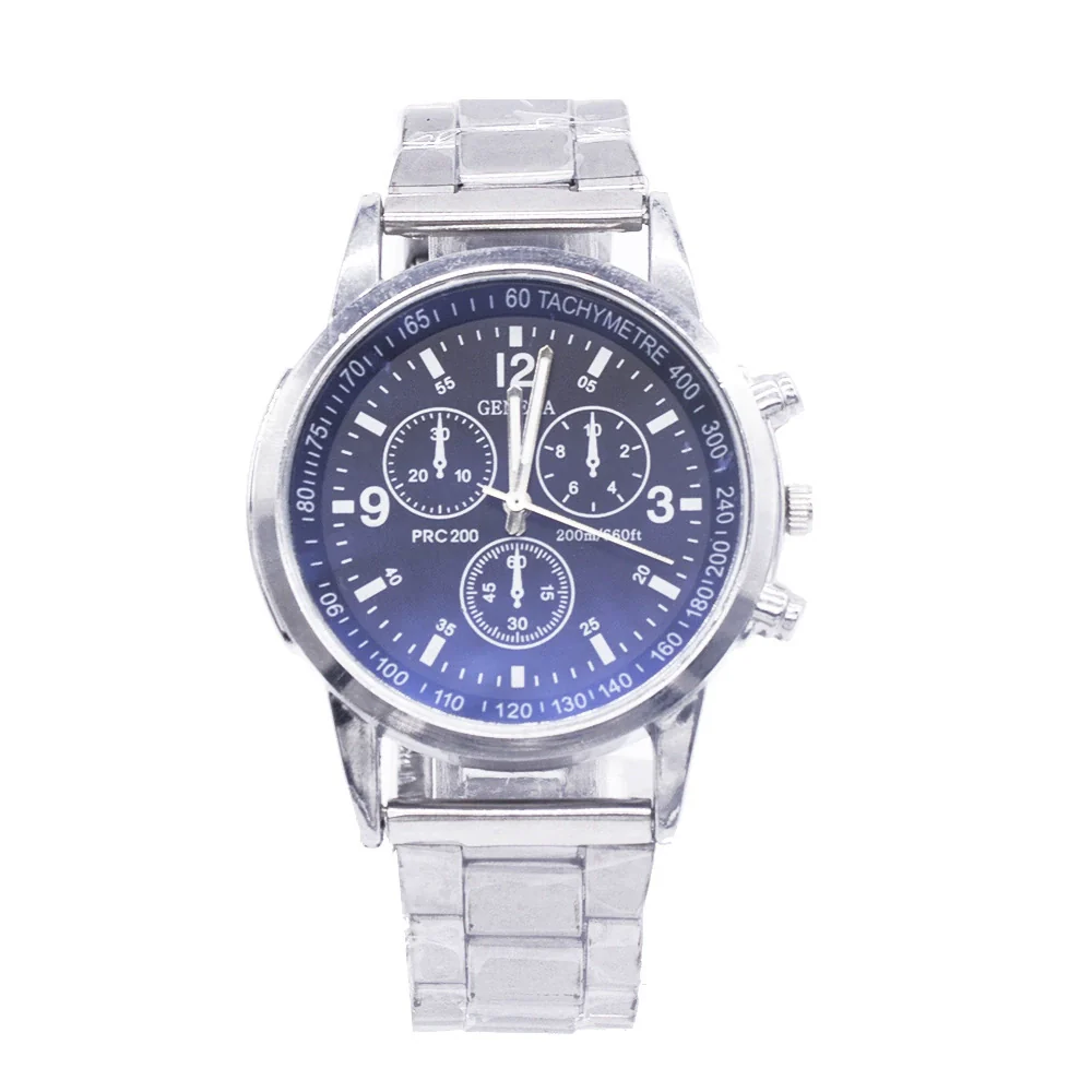 Men's Simple Style Alloy Wrist Watch With Round Dial And Stainless Steel Single Folding Buckle - Image 5