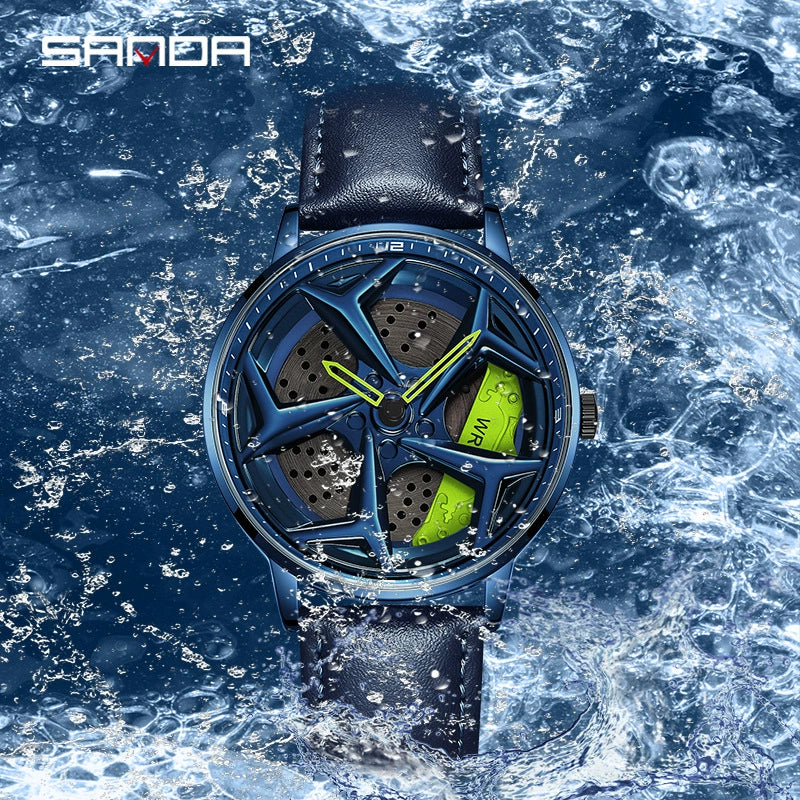 Men's Solid Steel Band Quartz Watch Alloy Case Stainless Steel Buckle Round Dial Leisure Style Waterproof