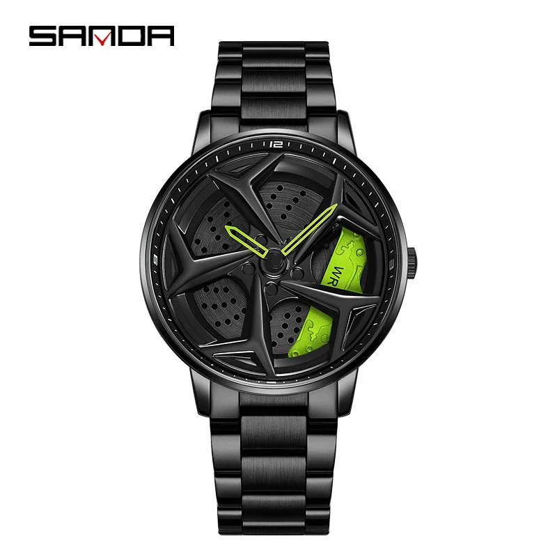 Men's Solid Steel Band Quartz Watch Alloy Case Stainless Steel Buckle Round Dial Leisure Style Waterproof - Image 3
