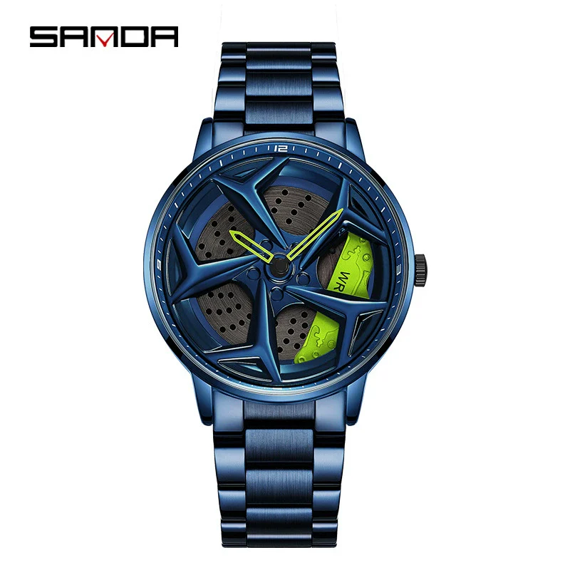 Men's Solid Steel Band Quartz Watch Alloy Case Stainless Steel Buckle Round Dial Leisure Style Waterproof - Image 4