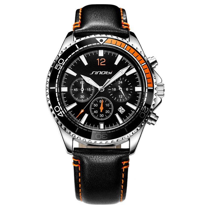 Men's Sports Casual Belt Watch Alloy Case Pu Strap Stainless Steel Buckle Round Dial - Image 4