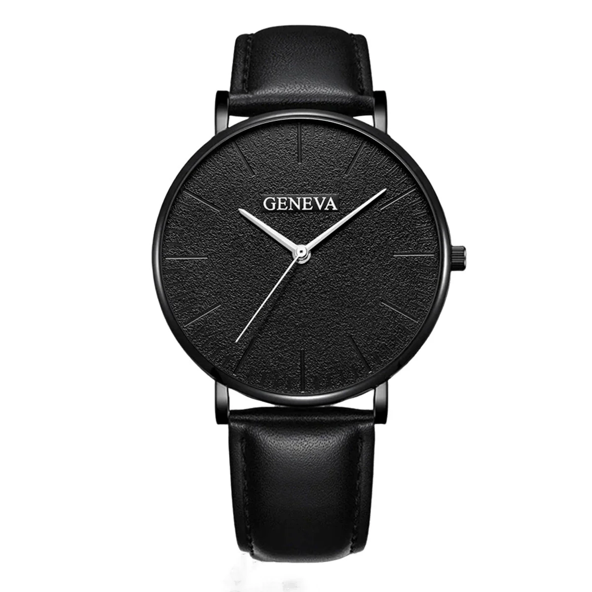 Men's Sports Style Quartz Watch Alloy Case Imitation Leather Strap Round Dial - Image 5