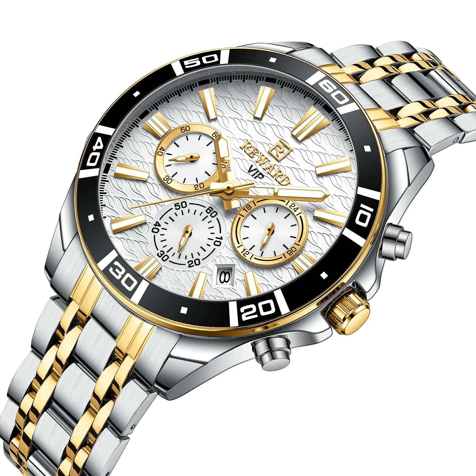 Men's Sports Watch Alloy Case Stainless Steel Belt Round Dial - Image 5