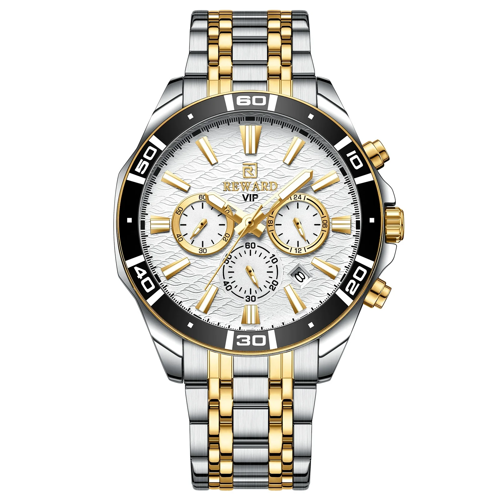 Men's Sports Watch Alloy Case Stainless Steel Belt Round Dial - Image 6