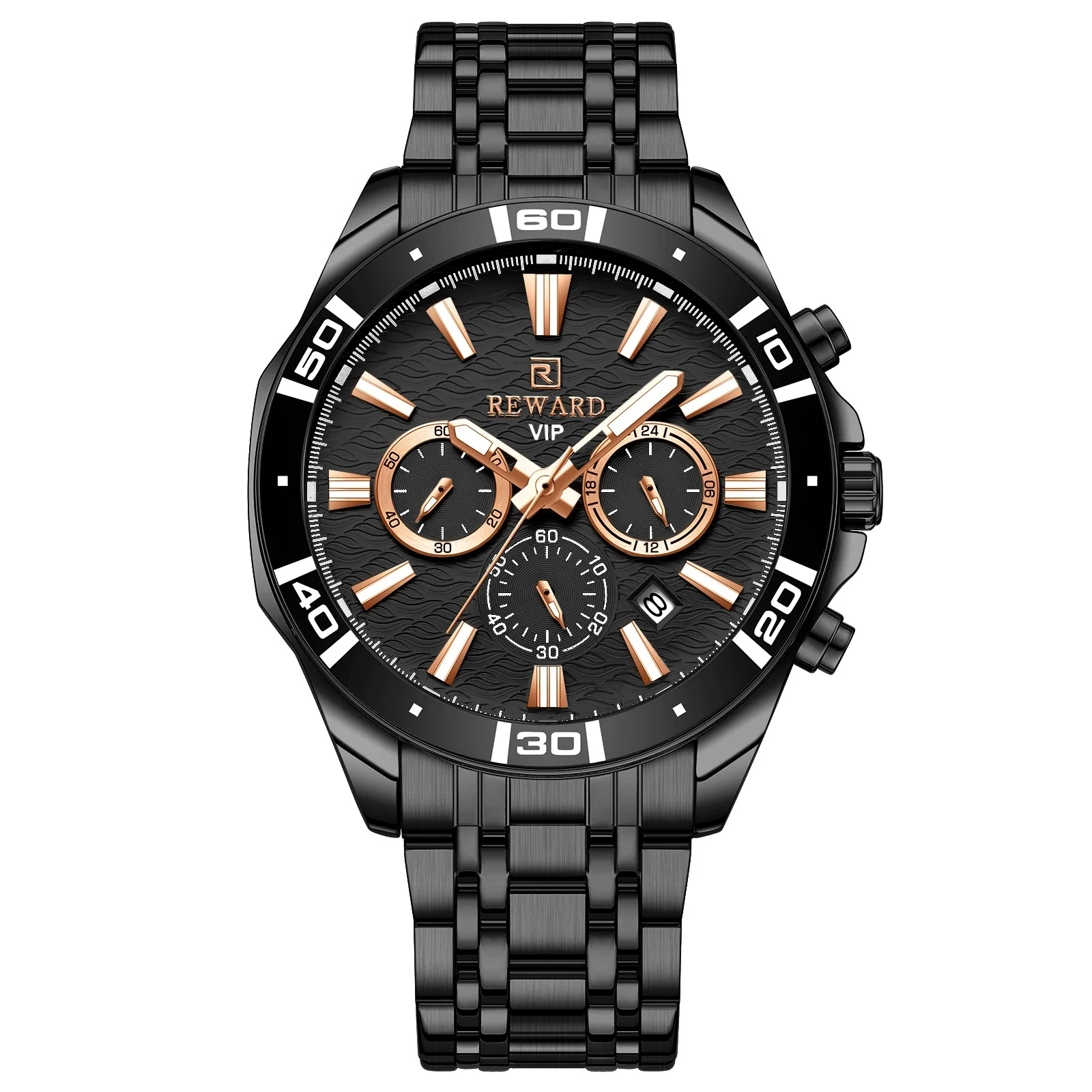 Men's Sports Watch Alloy Case Stainless Steel Belt Round Dial - Image 8