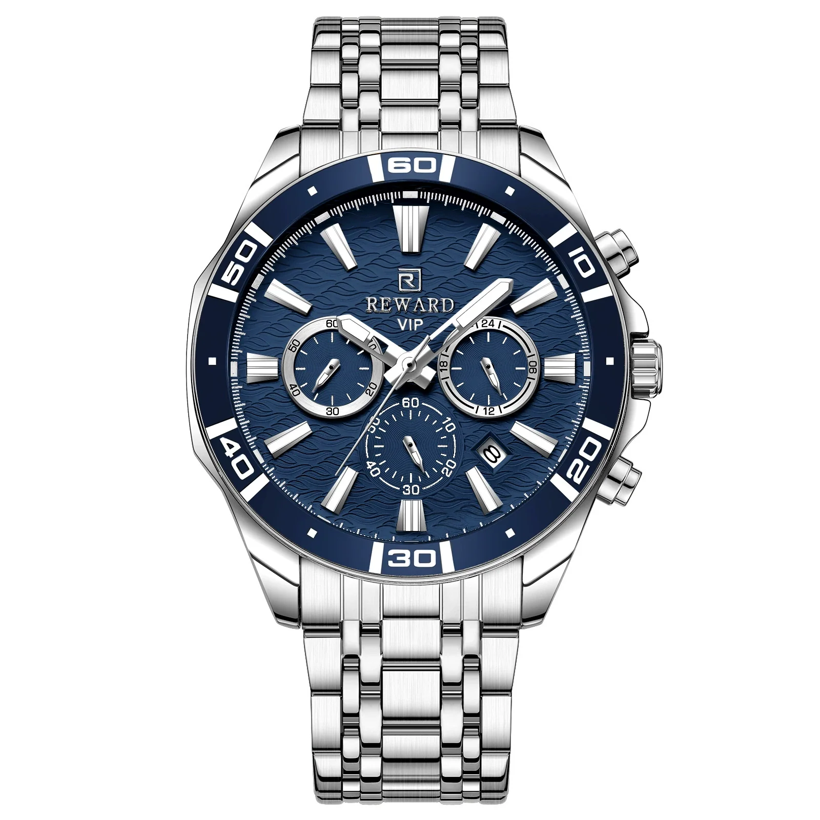 Men's Sports Watch Alloy Case Stainless Steel Belt Round Dial - Image 9