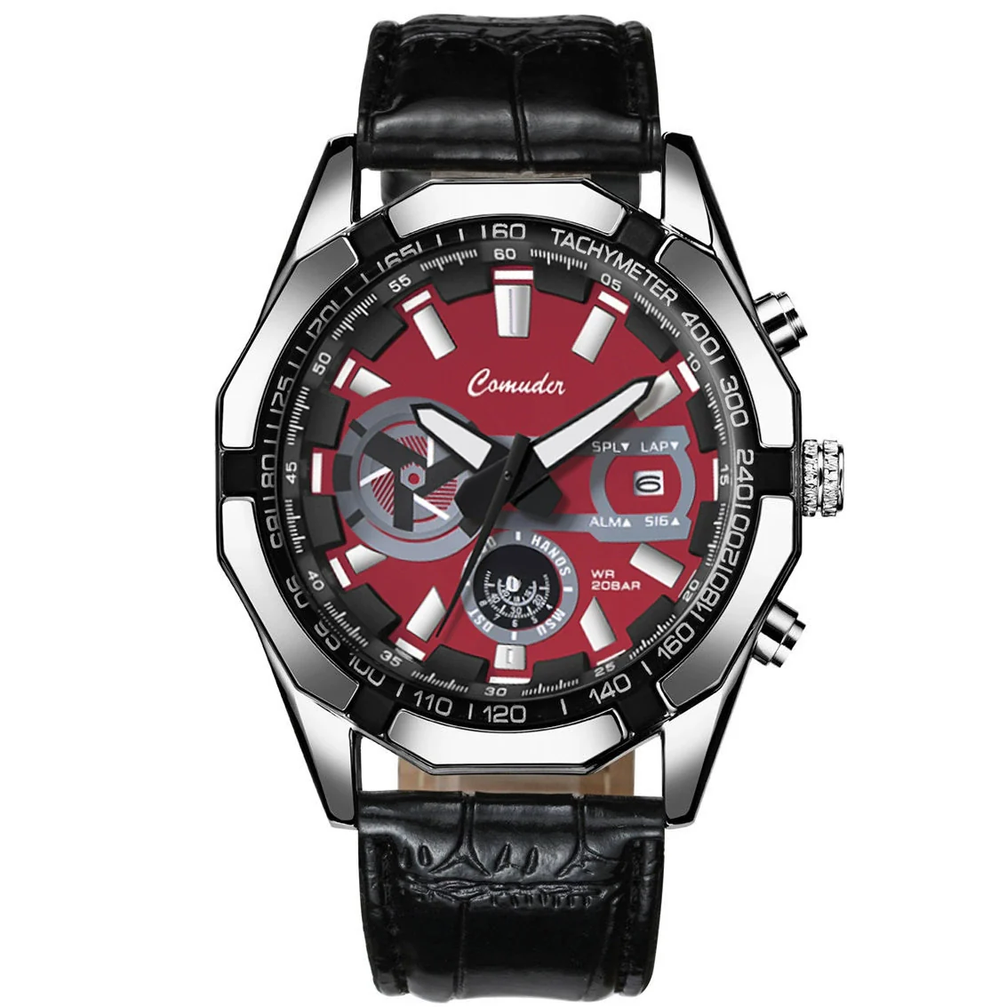 Men's Sports Watch Alloy Stainless Steel Round Dial Waterproof Luminous Onion Crown - Image 6