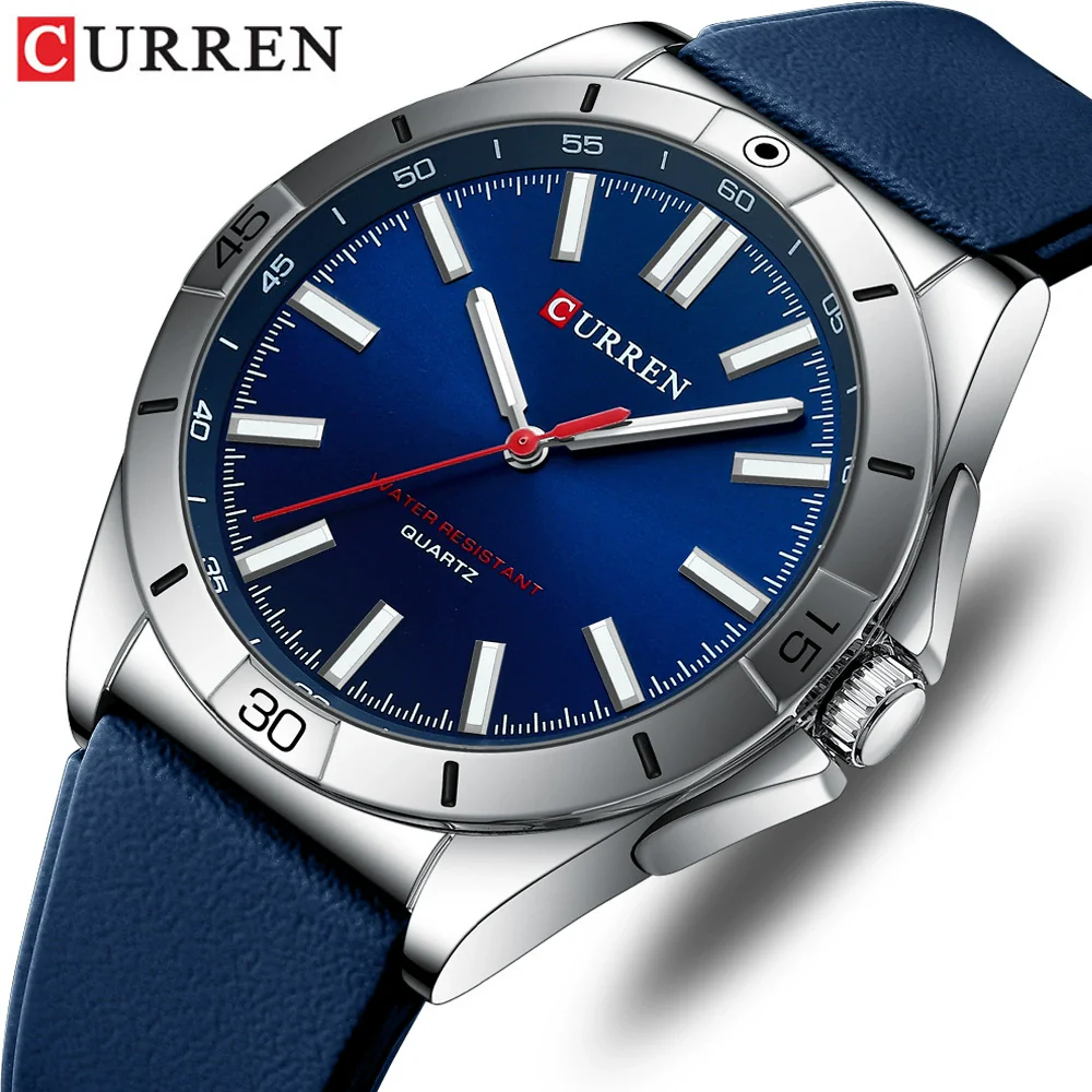 Men's Sports Watch Metal Case Silicone Strap Stainless Steel Buckle Round Dial Quartz Glass Mirror