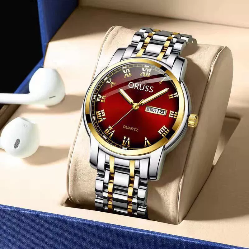 Men's Stainless Steel And Alloy Watch With Automatic Movement Waterproof Luminous Calendar Round Dial Spiral Crown Mineral Strengthened Glass Mirror - Image 10