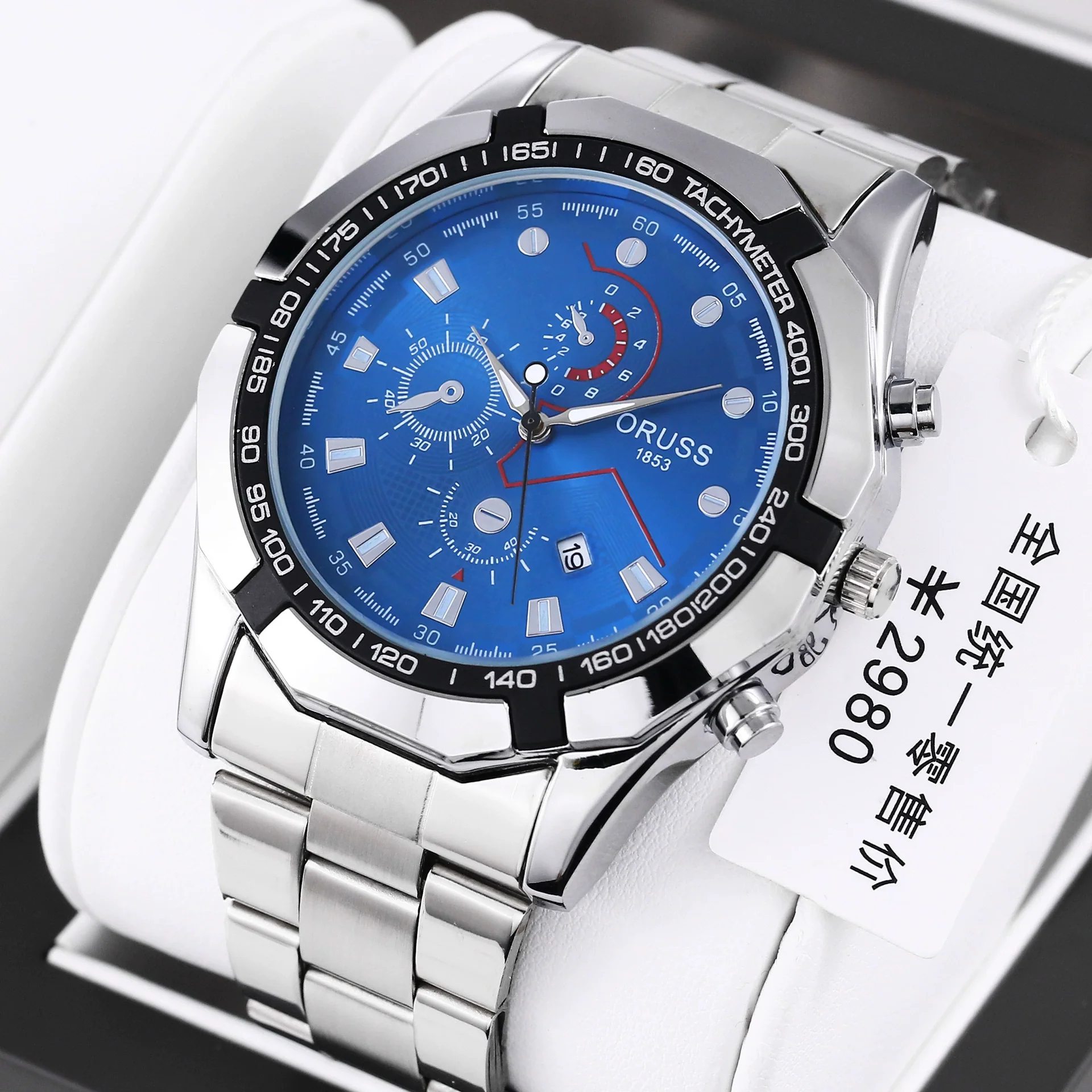 Men's Stainless Steel Automatic Movement Hollow Calendar Sports Watch With Rose Gold Clasp Round Dial Business Style Waterproof Luminous - Image 2