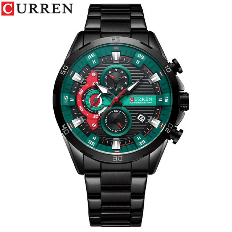Men's Stainless Steel Band Quartz Motorcycle Disc Sixpin Leisure Watch - Image 8