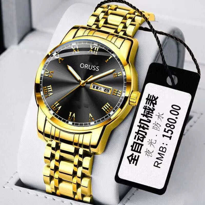 Men's Stainless Steel Business Style Round Dial Waterproof Watch With Automatic Movement And Luminous Calendar - Image 14