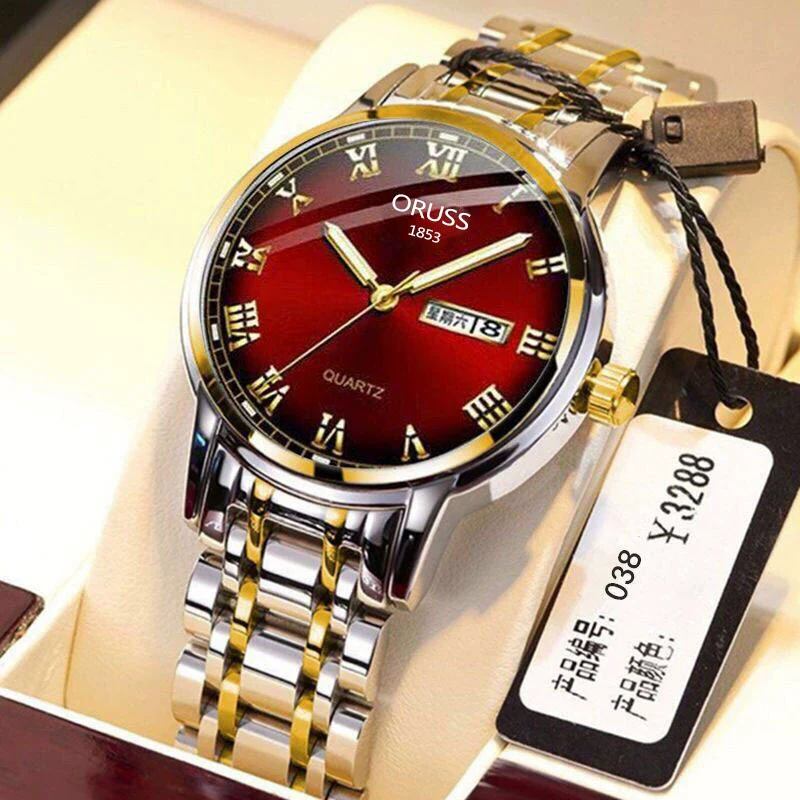 Men's Stainless Steel Business Style Round Dial Waterproof Watch With Automatic Movement And Luminous Calendar - Image 2