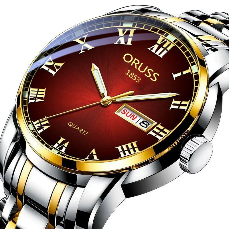 Men's Stainless Steel Business Style Round Dial Waterproof Watch With Automatic Movement And Luminous Calendar - Image 6