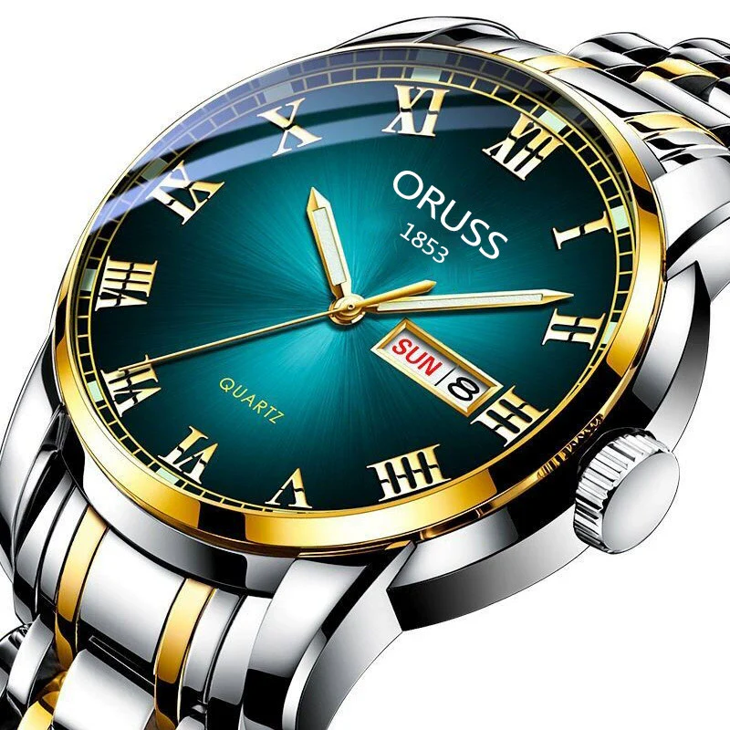 Men's Stainless Steel Business Style Round Dial Waterproof Watch With Automatic Movement And Luminous Calendar - Image 8