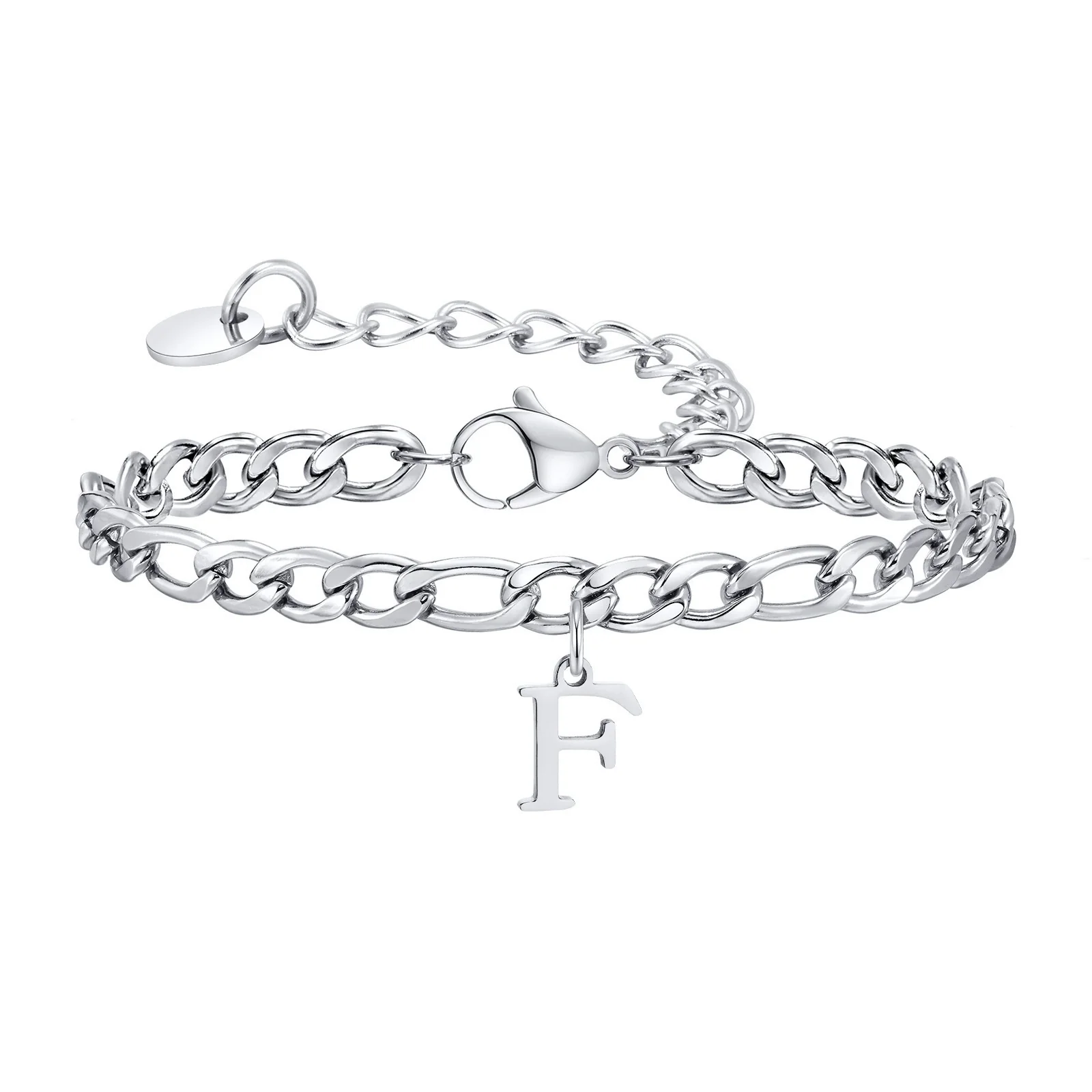 Men's Stainless Steel English Letter Bracelet With Polish Finish - Image 10