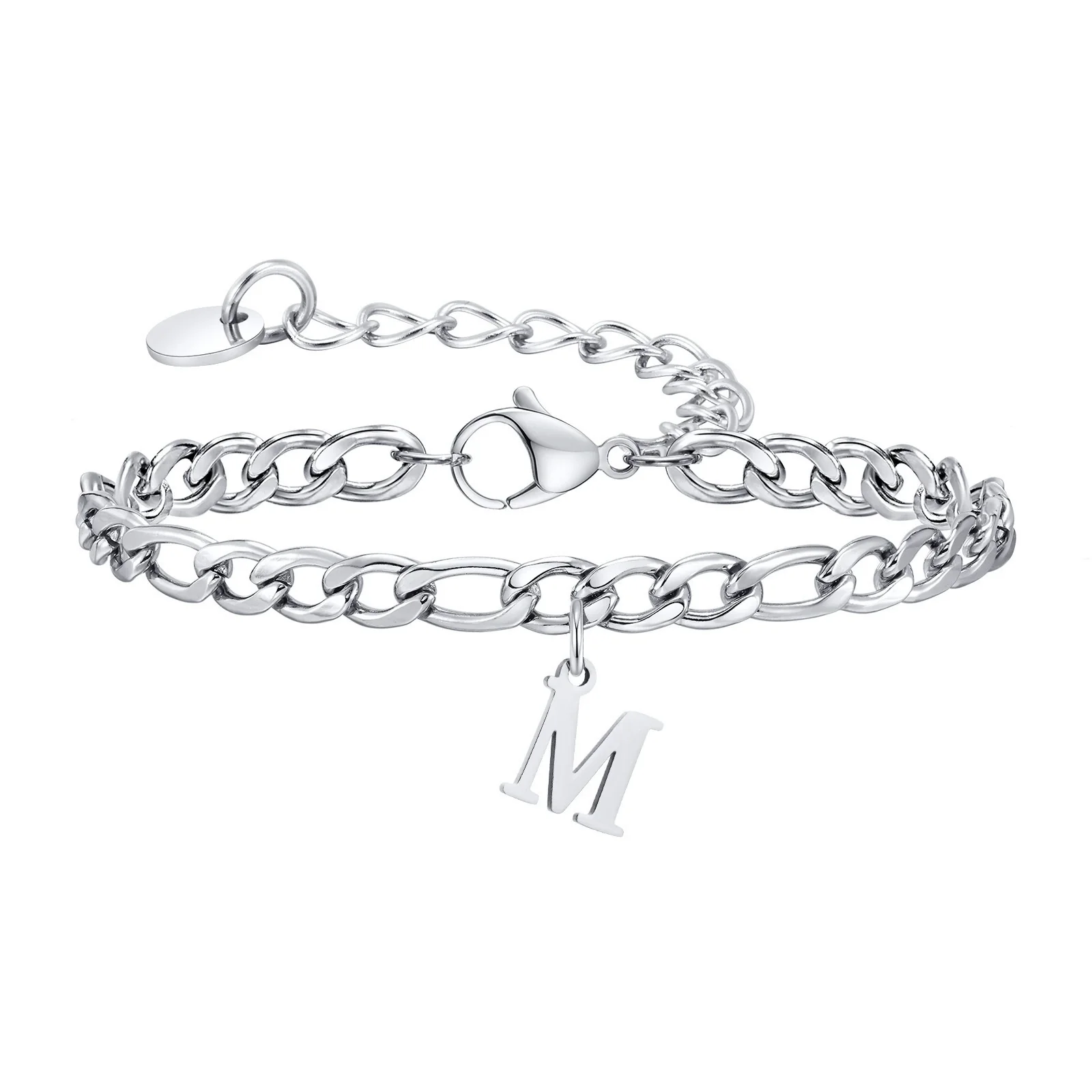 Men's Stainless Steel English Letter Bracelet With Polish Finish - Image 16