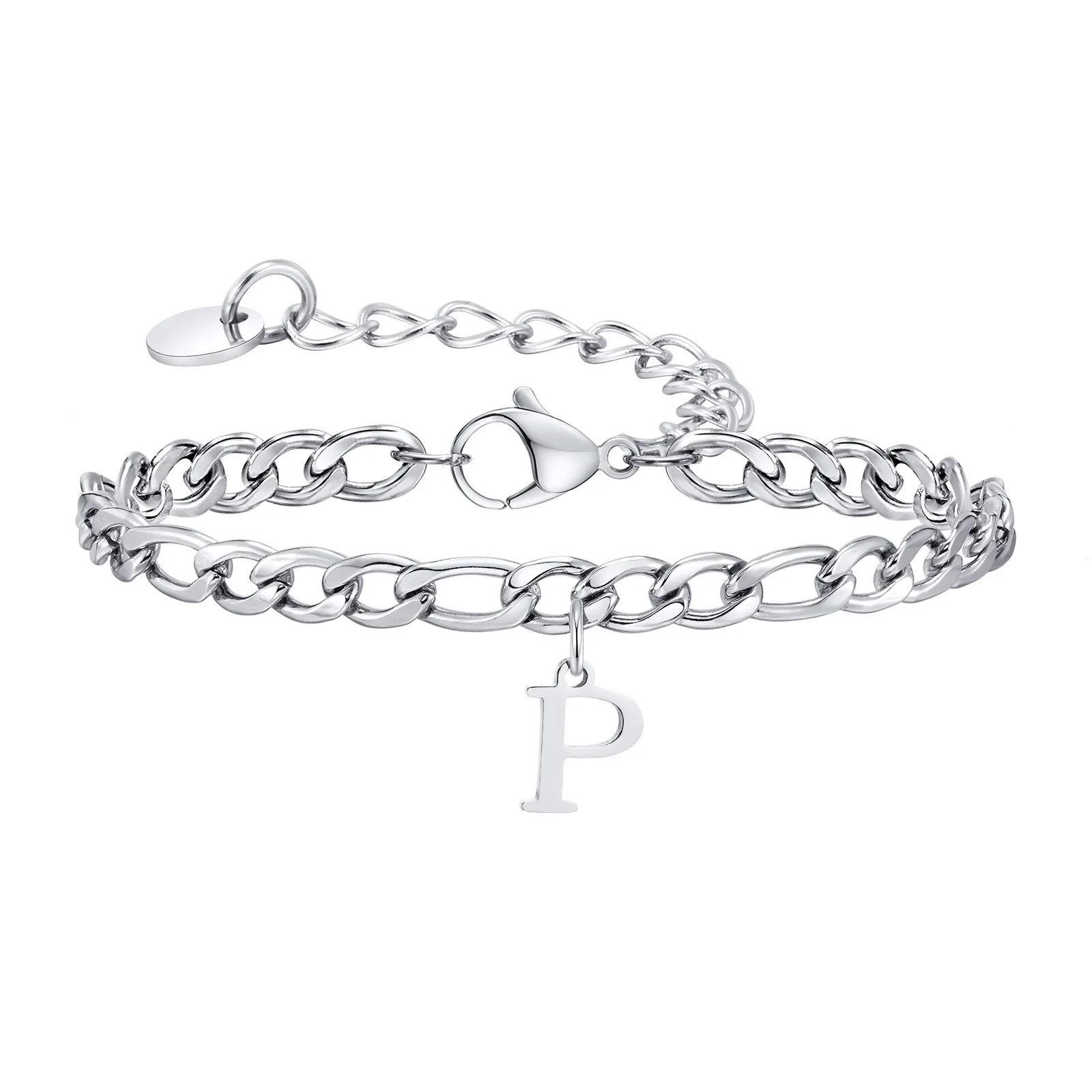 Men's Stainless Steel English Letter Bracelet With Polish Finish - Image 19