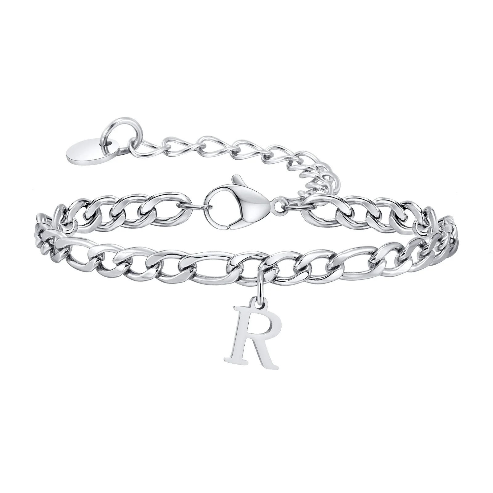 Men's Stainless Steel English Letter Bracelet With Polish Finish - Image 21