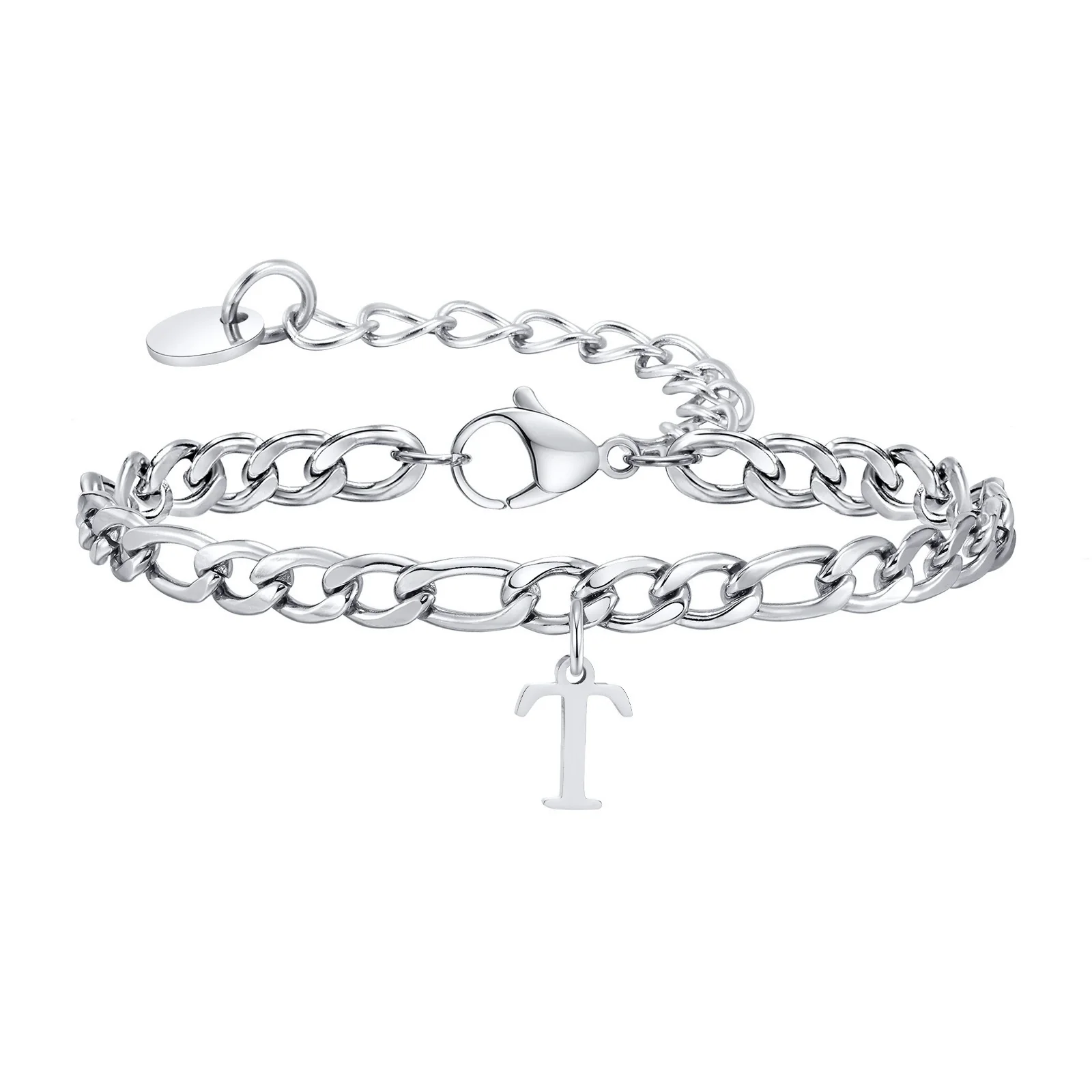 Men's Stainless Steel English Letter Bracelet With Polish Finish - Image 23