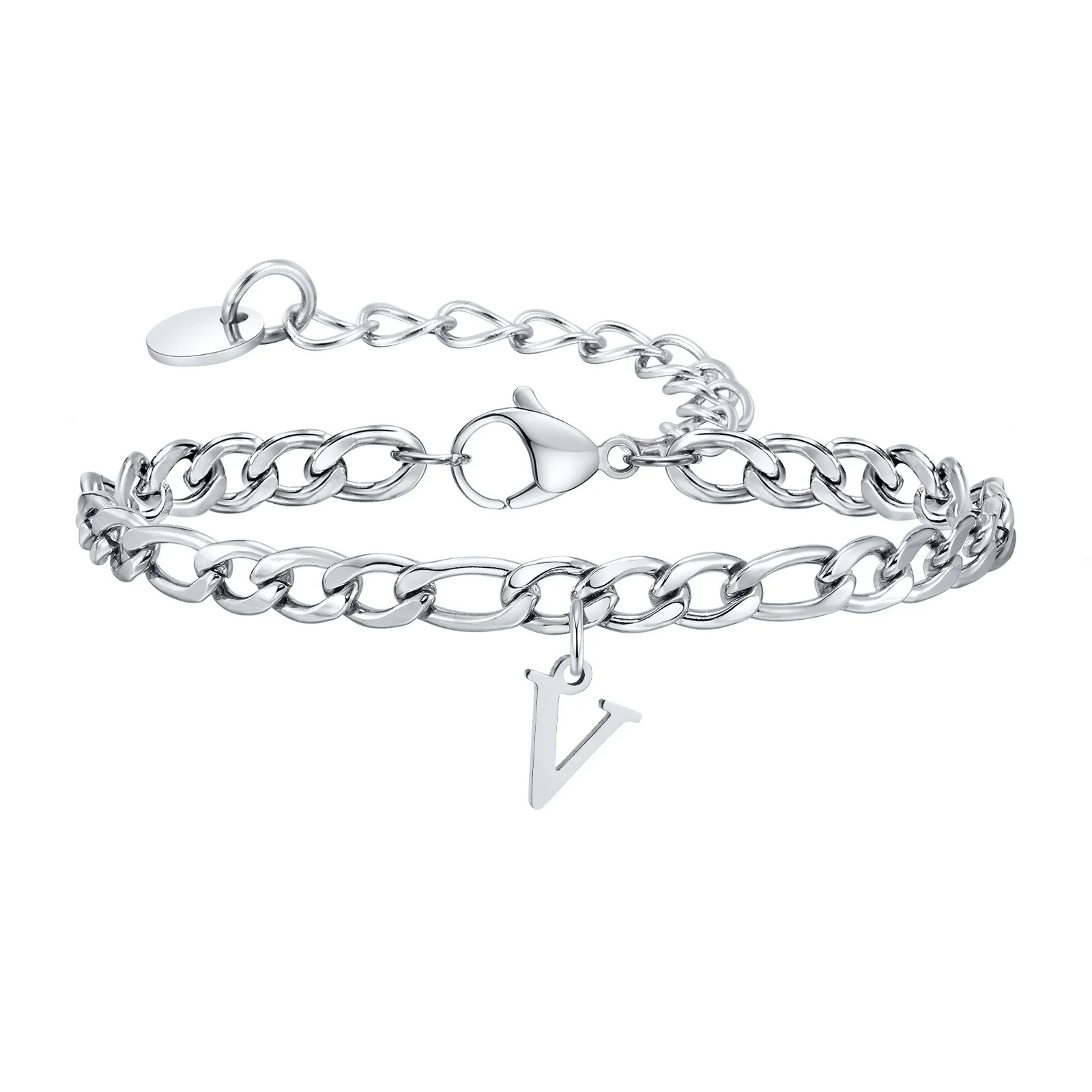 Men's Stainless Steel English Letter Bracelet With Polish Finish - Image 25