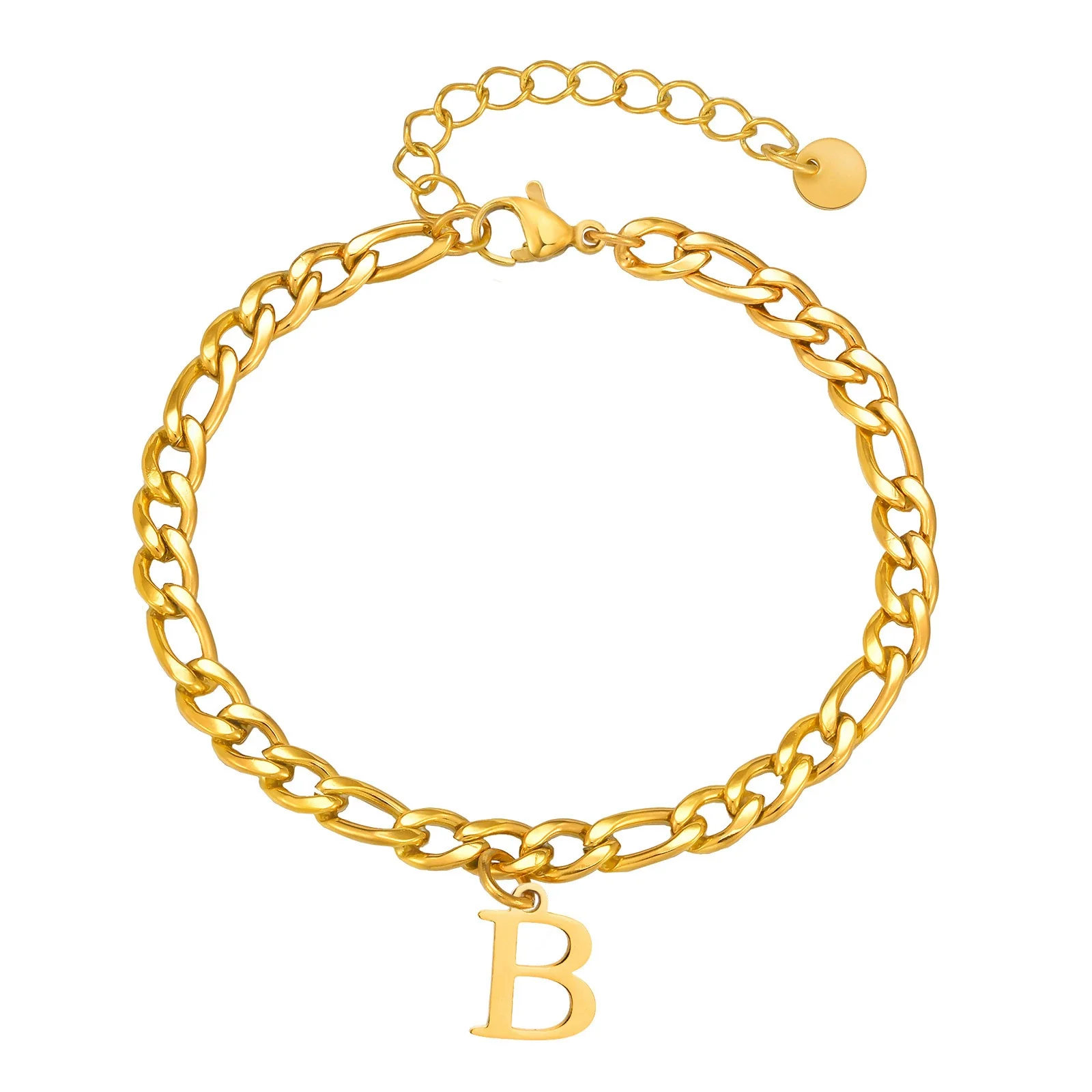 Men's Stainless Steel English Letter Bracelet With Polish Finish - Image 31
