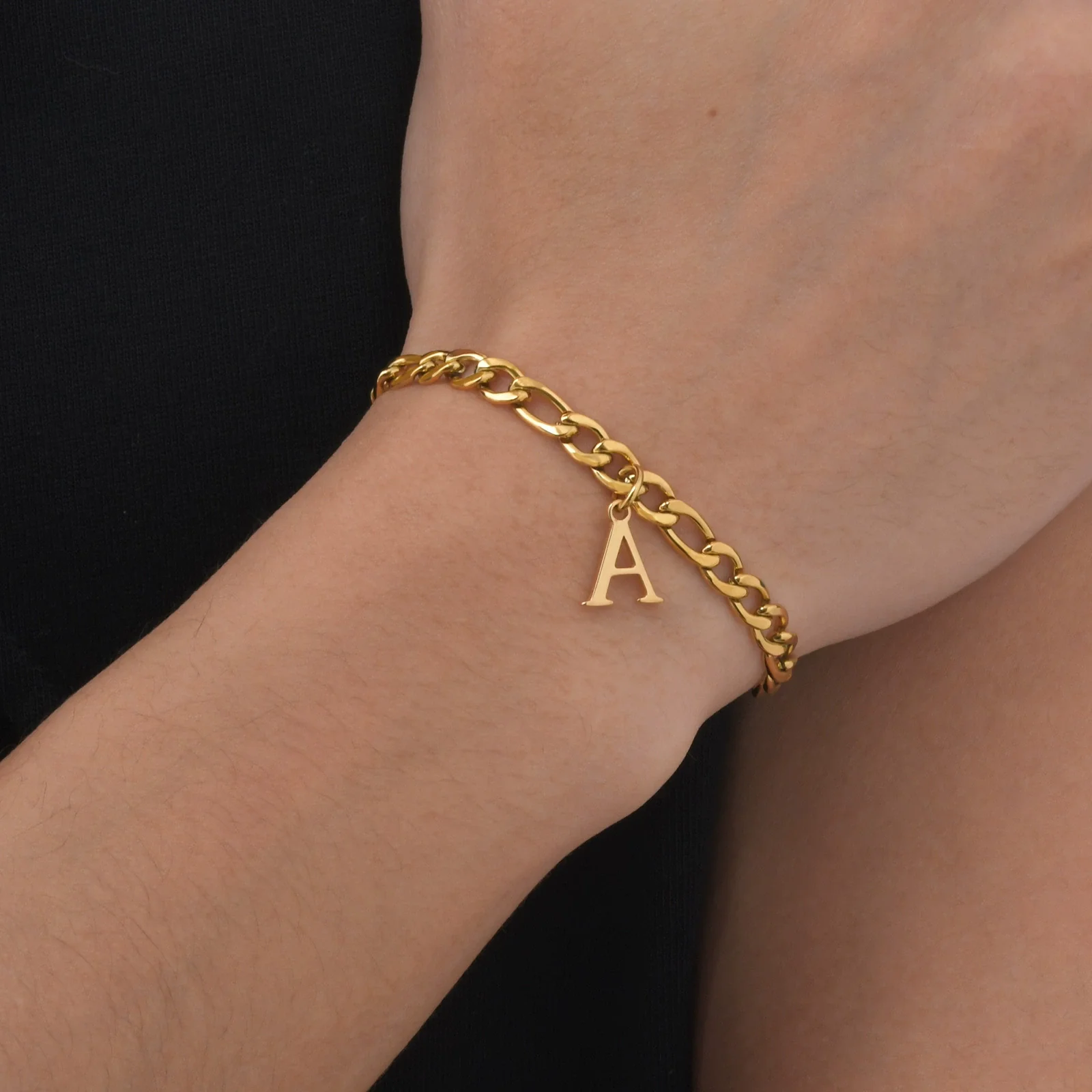 Men's Stainless Steel English Letter Bracelet With Polish Finish - Image 4