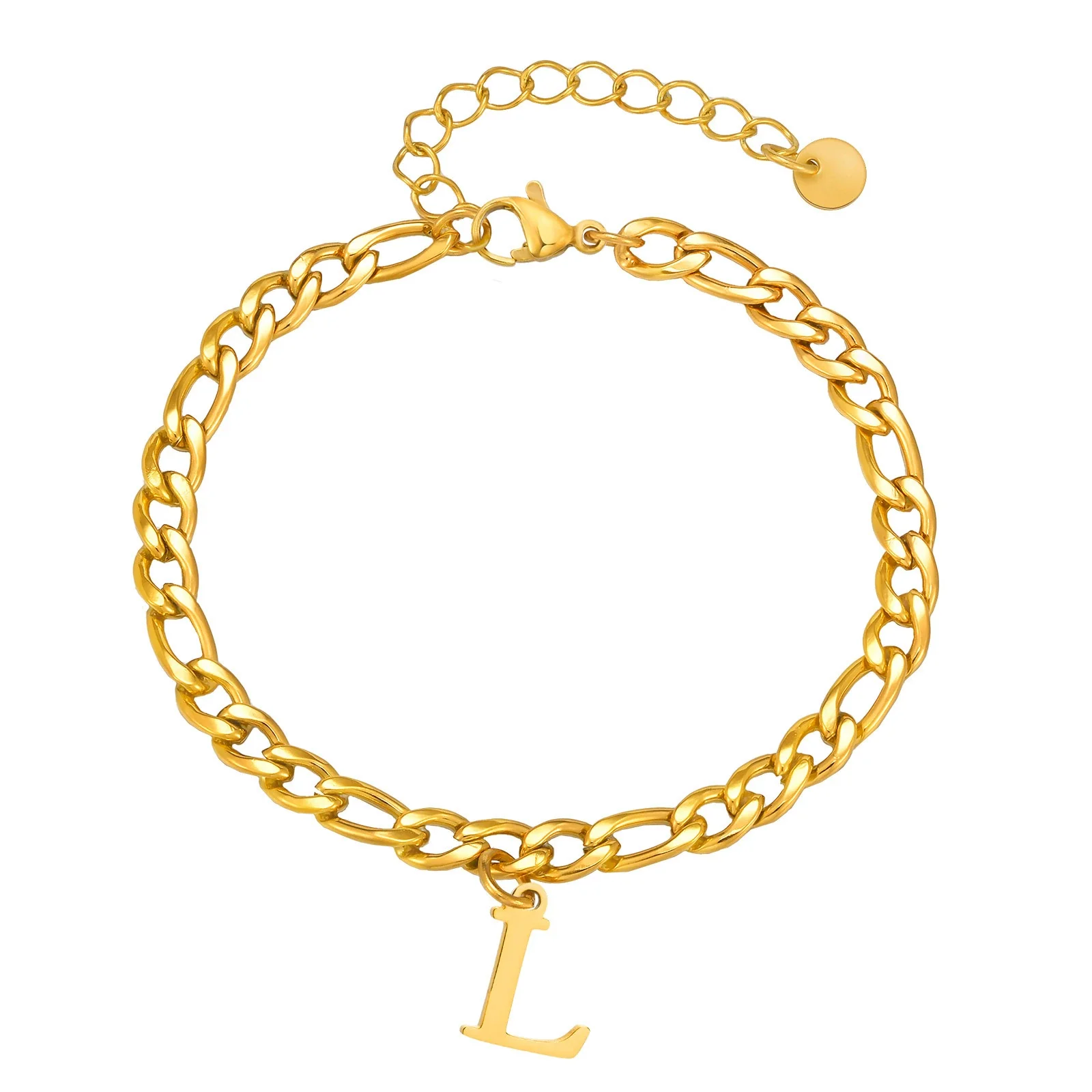 Men's Stainless Steel English Letter Bracelet With Polish Finish - Image 41