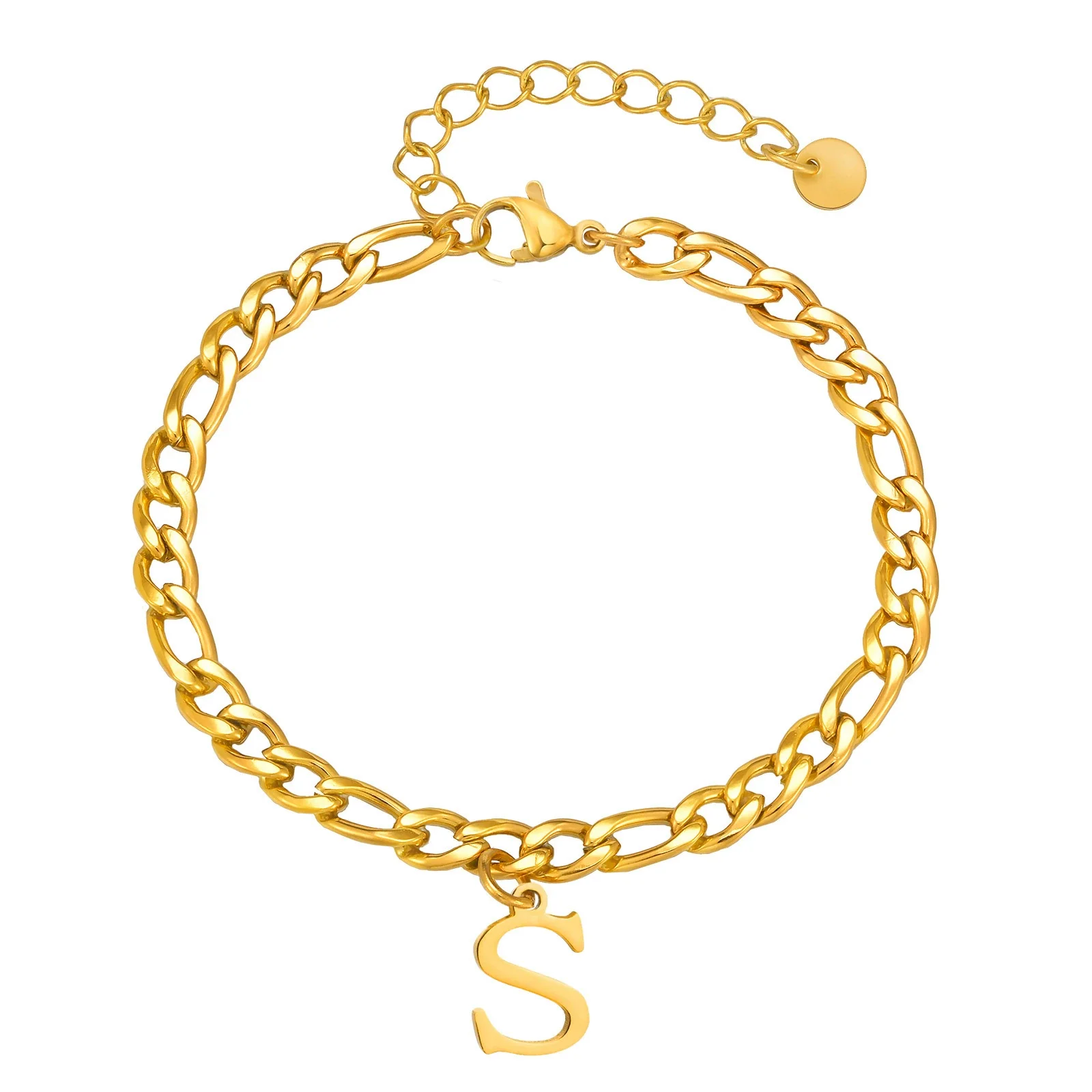 Men's Stainless Steel English Letter Bracelet With Polish Finish - Image 48