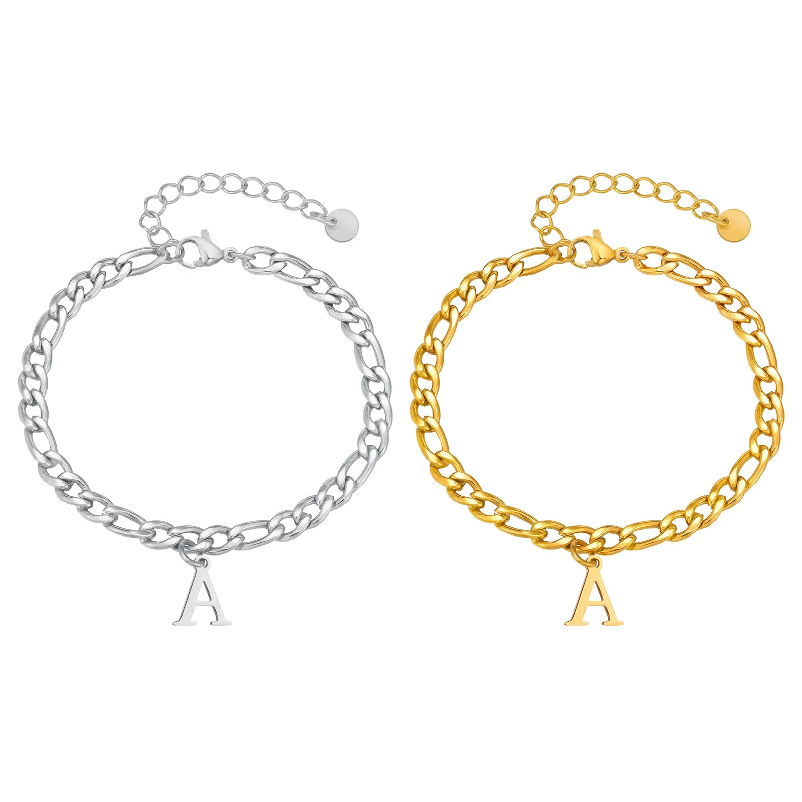 Men's Stainless Steel English Letter Bracelet With Polish Finish - Image 5