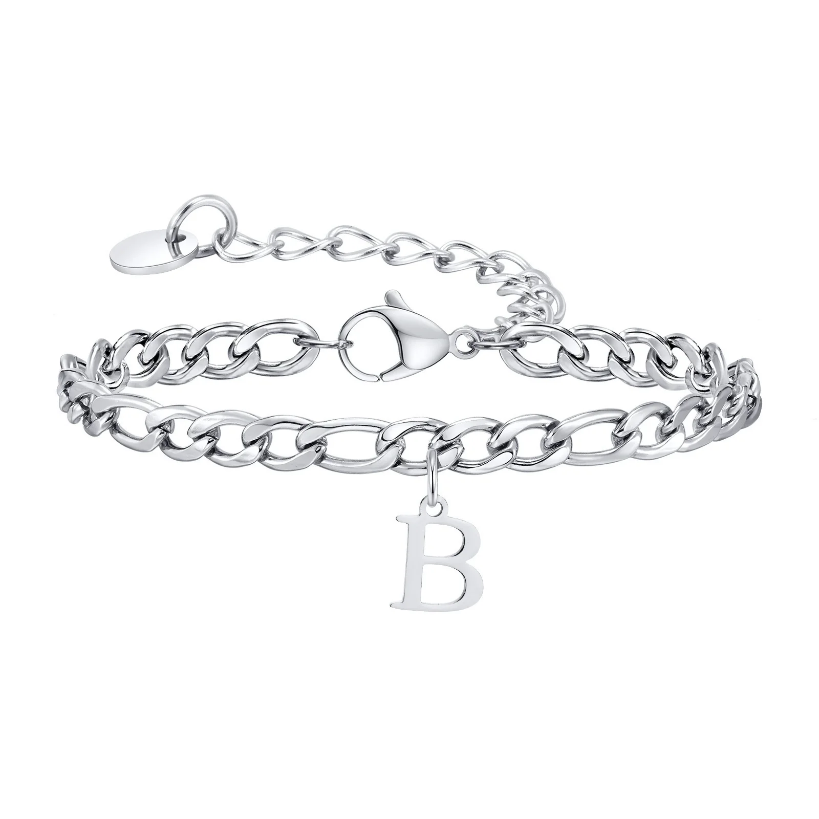 Men's Stainless Steel English Letter Bracelet With Polish Finish - Image 6