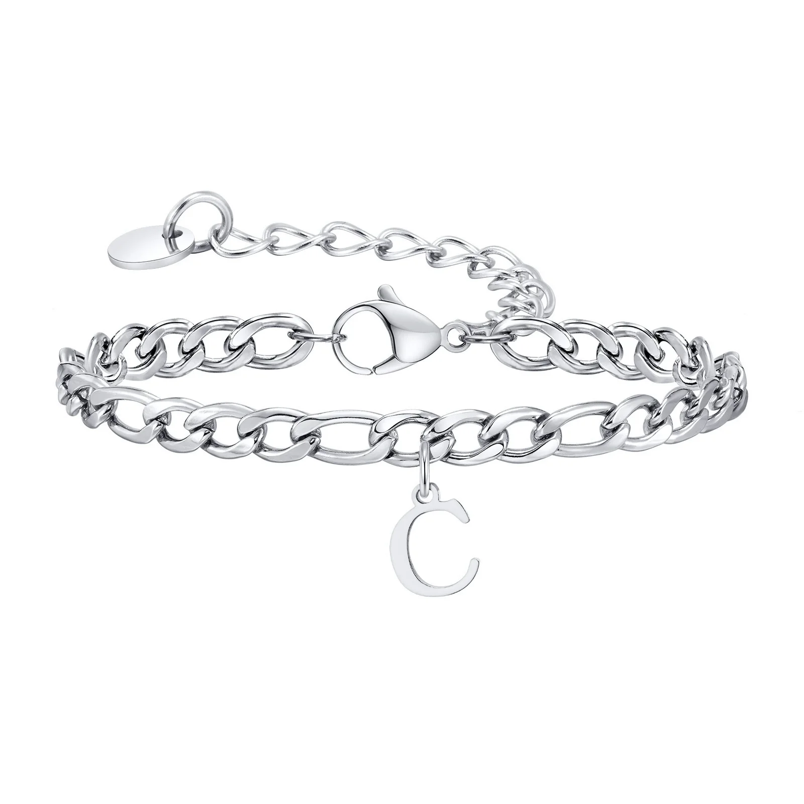 Men's Stainless Steel English Letter Bracelet With Polish Finish - Image 7