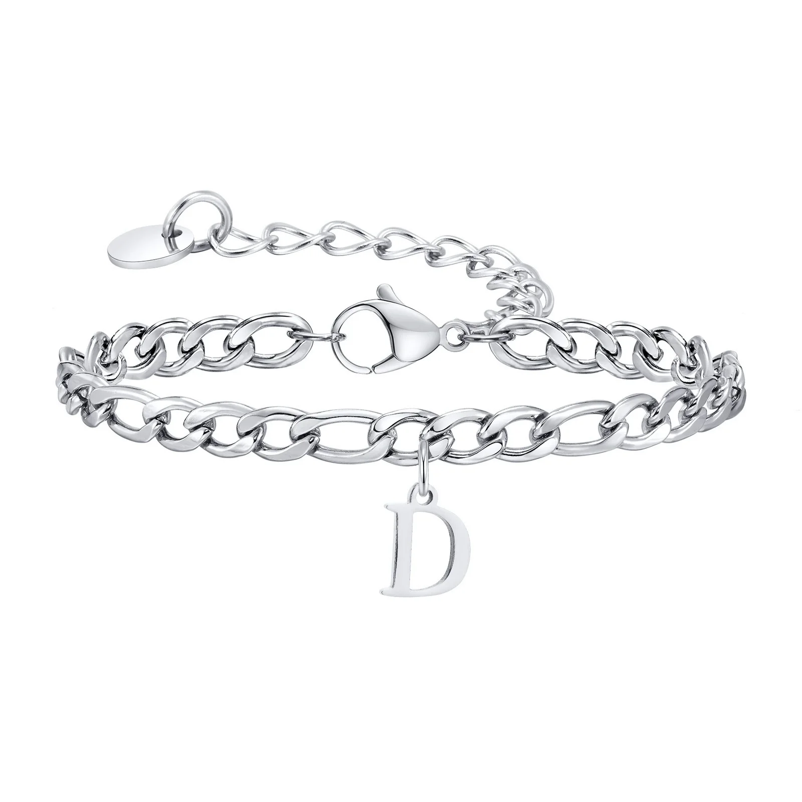 Men's Stainless Steel English Letter Bracelet With Polish Finish - Image 8