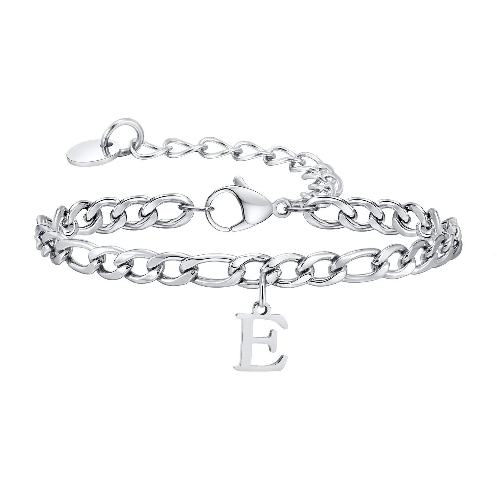Men's Stainless Steel English Letter Bracelet With Polish Finish - Image 9